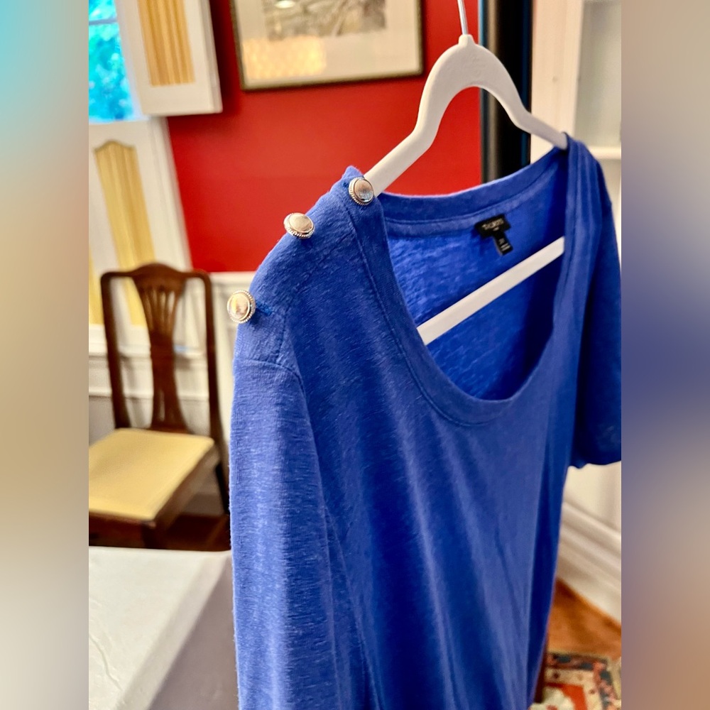 Talbots Royal Blue Short Sleeve Tee - Picture 3 of 7